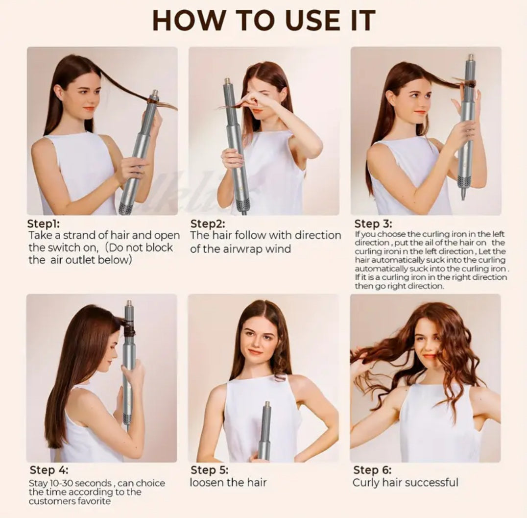 8 In 1 Negative Ionic Foldable Hair Styler Set
