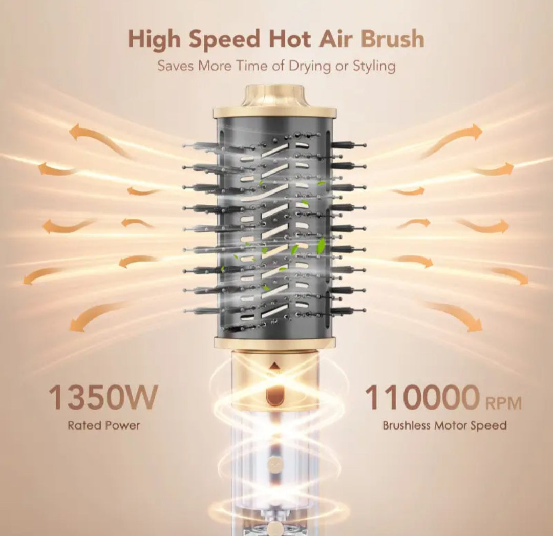 6 in 1 Hair Dryer Brush & Straightener Set