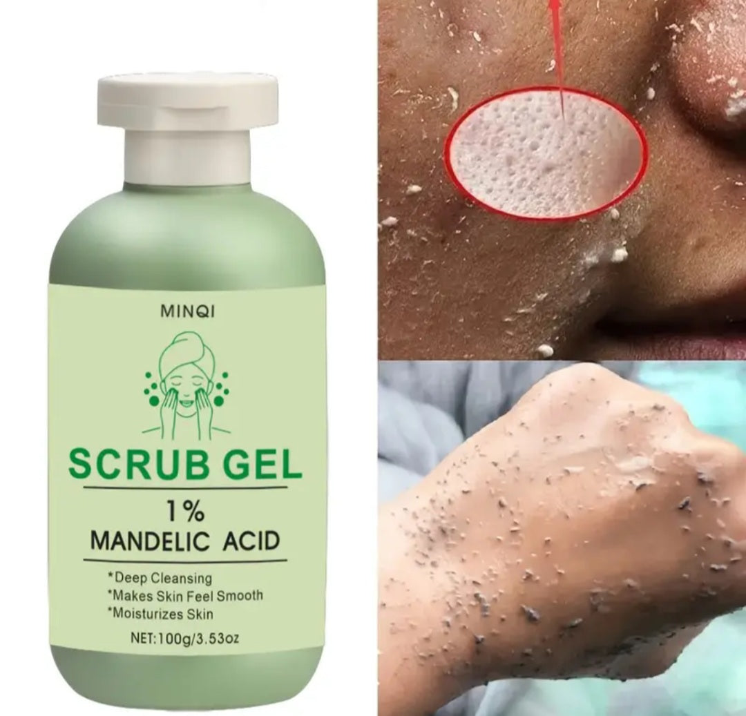 100g MANDELIC ACID Scrub Gel - Gentle Exfoliating Cleanser for Smooth Skin
