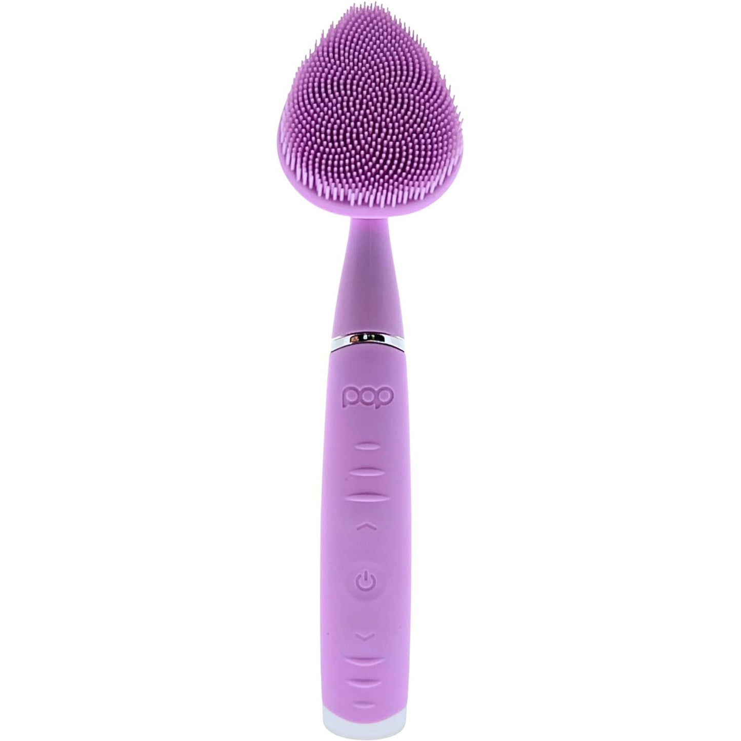 Pop Sonic Clover Facial Cleansing Device (Lavender) | 5-Speed Silicone Vibrating Face Brush for Deep, Gentle Cleansing