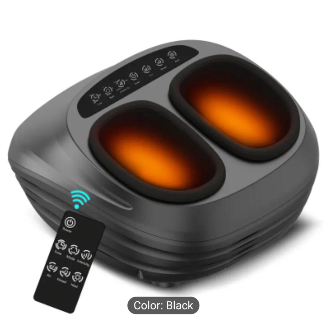 Foot Massager Device Featuring Comforting Heat And Intense Kneading Massage