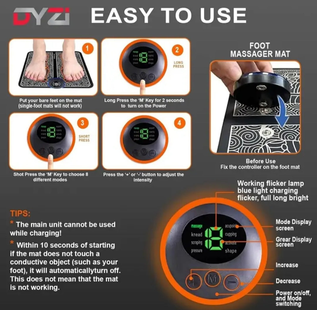 Foot Massager - Electrical Muscle Stimulation for Feet relaxation