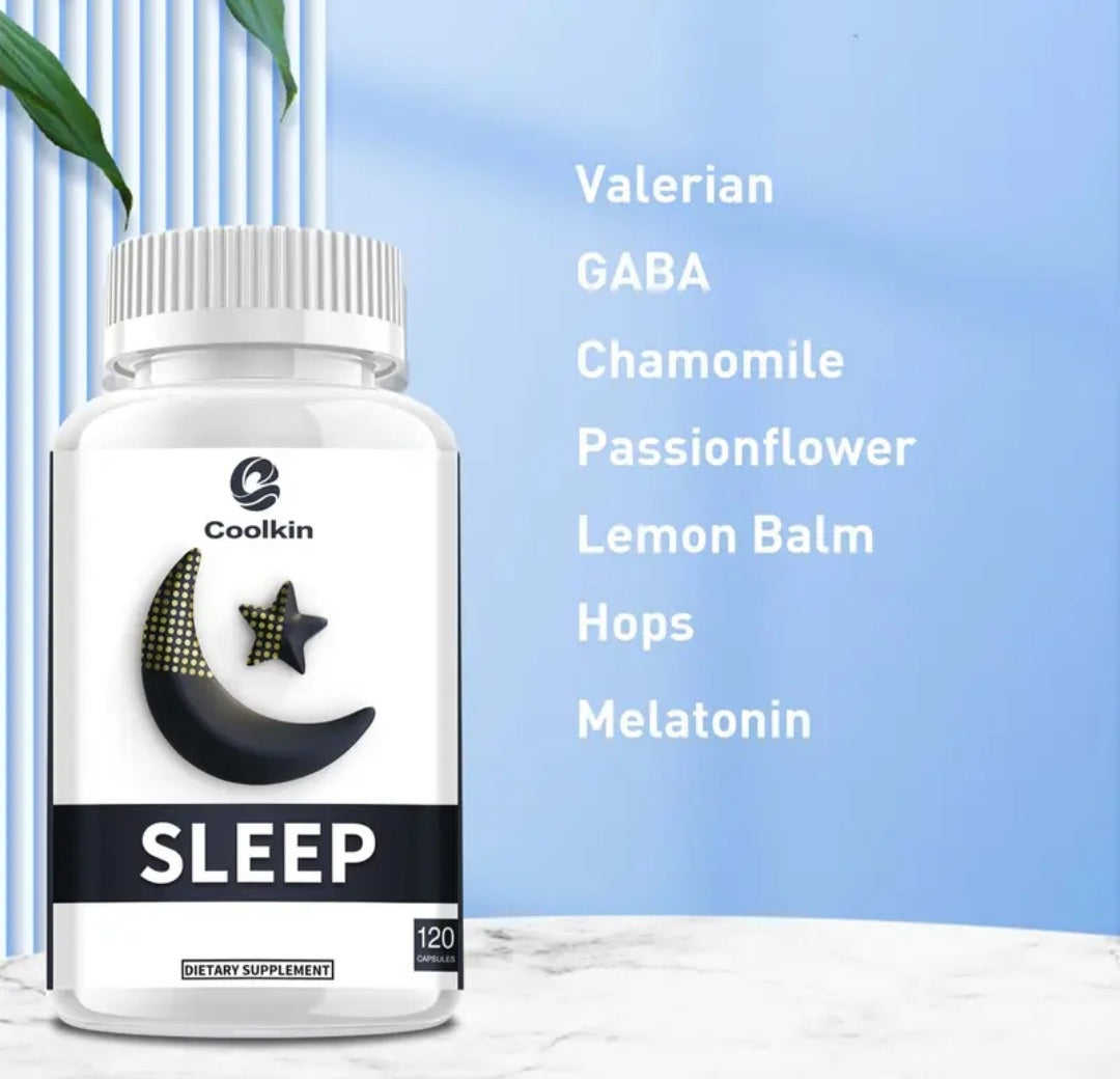 Sleep - with Melatonin, Valerian, Chamomile, To Help You Fall Asleep Faster, Support Healthy Sleep, Premium Formula - 120pcs