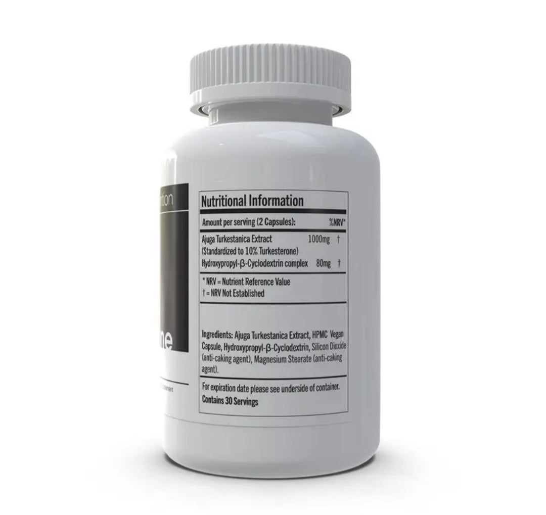 Turkesterone Capsules | Value Pack | 2 Months Supply | High Strength 1000mg | Anabolic Testosterone Supplement with Hydroxypropyl-β-Cyclodextrin | Ajuga Turkestanica Extract | | Promotes Strength & Muscle Growth - 60 Capsules