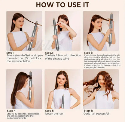 8 In 1 Negative Ionic Foldable Hair Styler Set