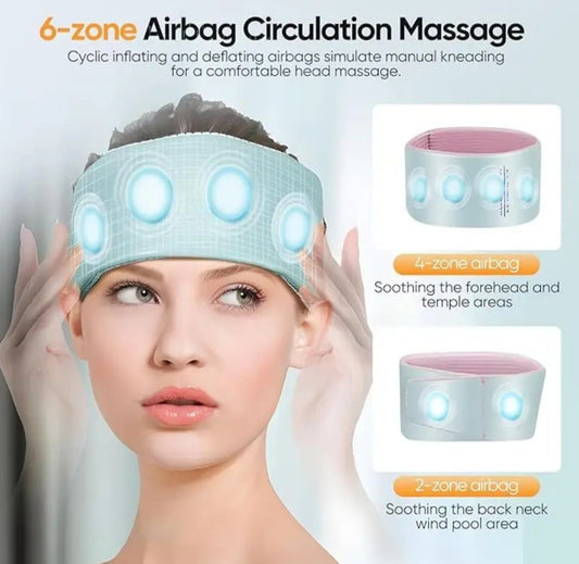 1 360 ° airbag kneading cycle deep electric head massager -3 modes, 3 levels of intensity, head care products