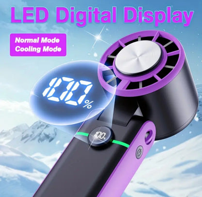 Portable Handheld Fan with Ice Cube Cooler
