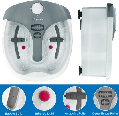 Electric Foot Spa with Heat, Bubbles & Rollers