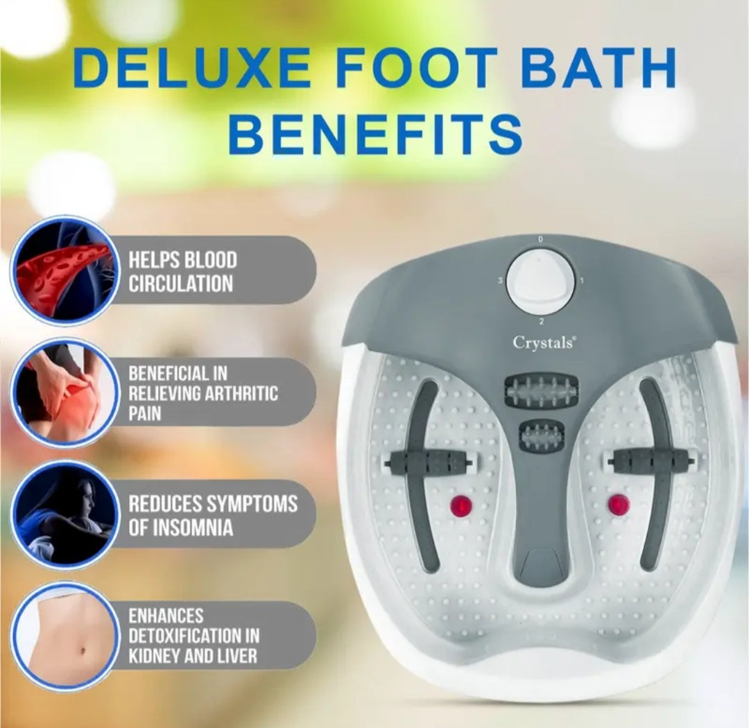 Electric Foot Spa with Heat, Bubbles & Rollers