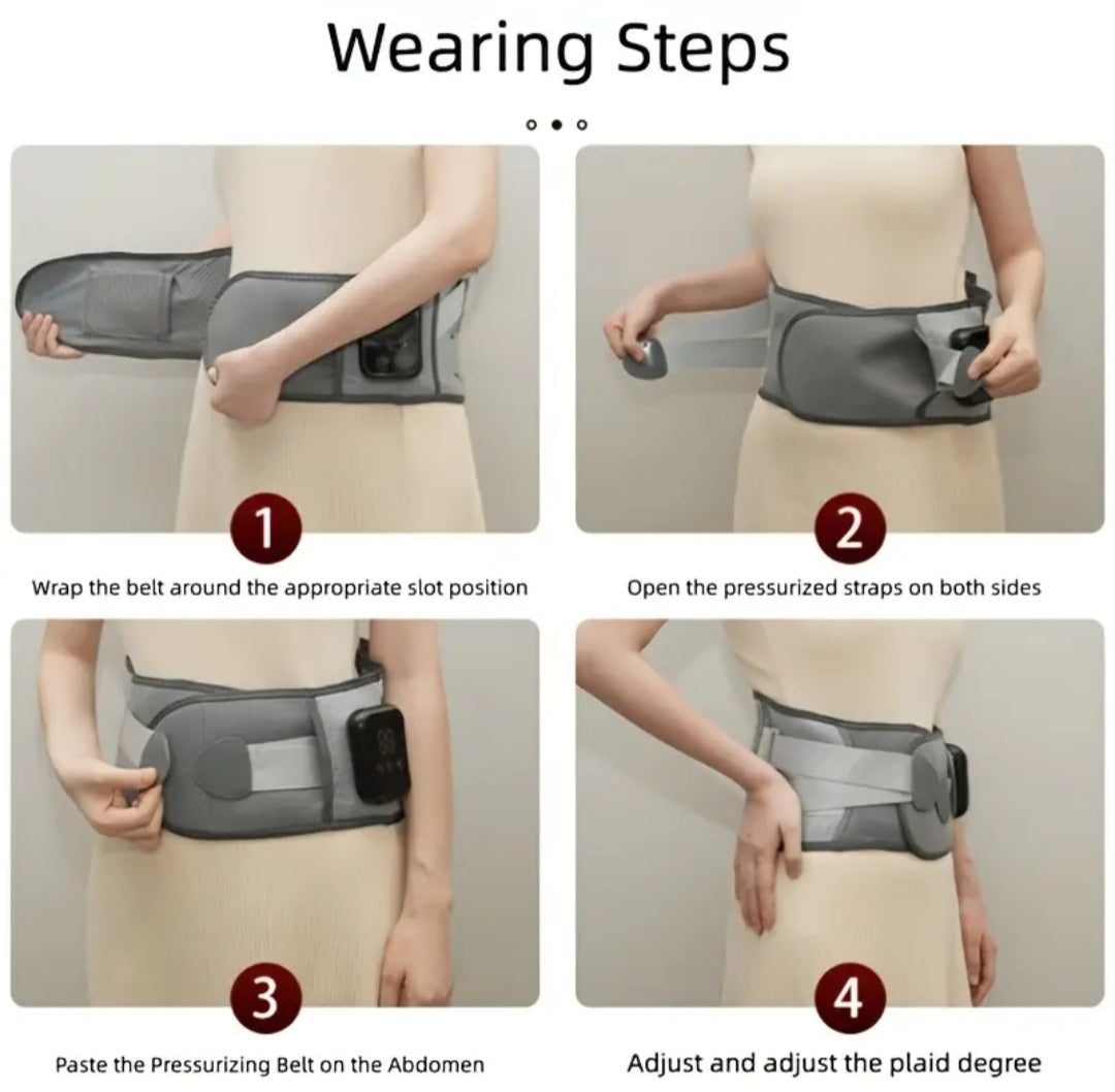 Heated Waist Massage Belt – USB Rechargeable