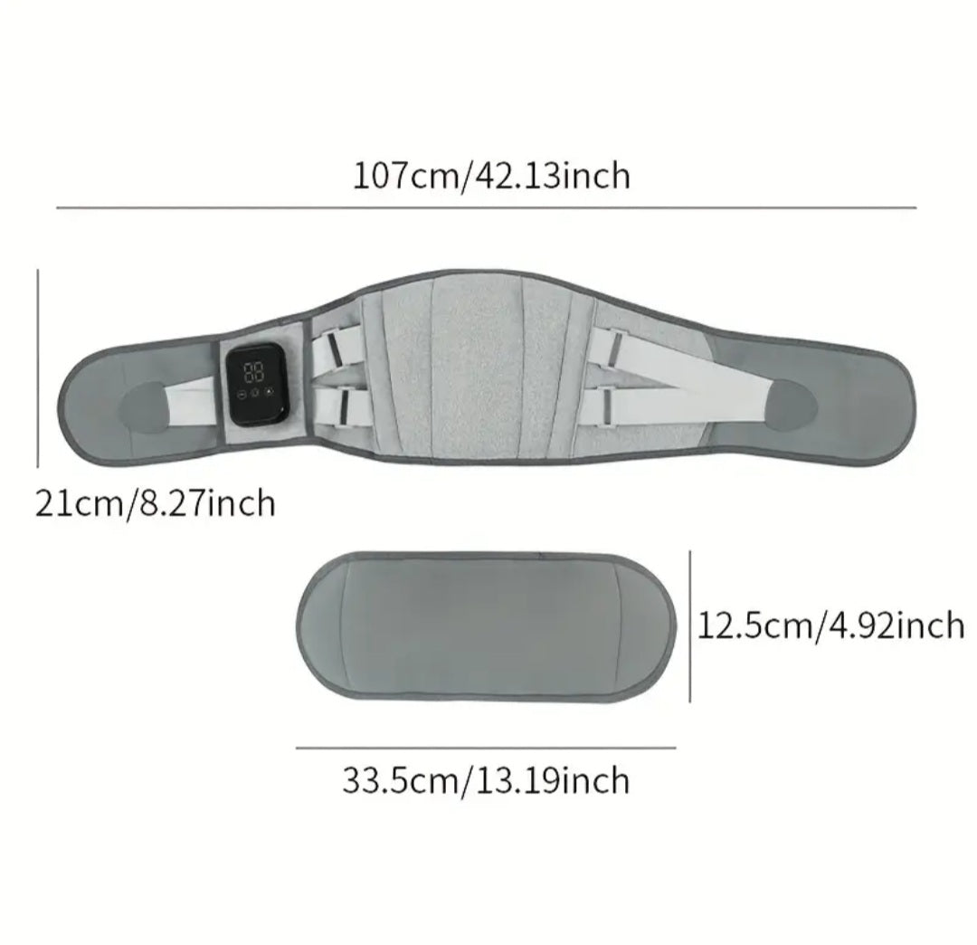 Heated Waist Massage Belt – USB Rechargeable