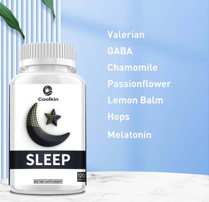 Sleep - with Melatonin, Valerian, Chamomile, To Help You Fall Asleep Faster, Support Healthy Sleep, Premium Formula - 120pcs