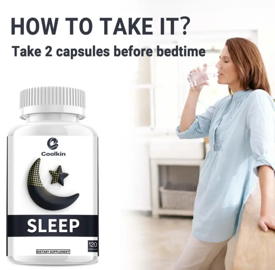 Sleep - with Melatonin, Valerian, Chamomile, To Help You Fall Asleep Faster, Support Healthy Sleep, Premium Formula - 120pcs